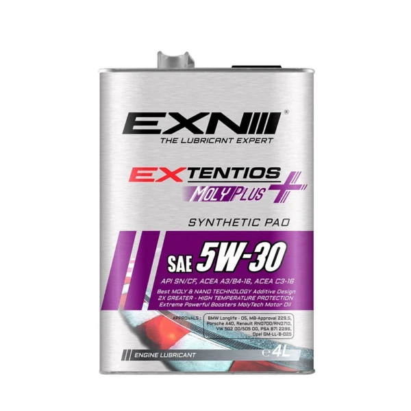 Extentios SAE 5W30 – Molyplus 100% PAO+Ester Engine Oil 4 Litre