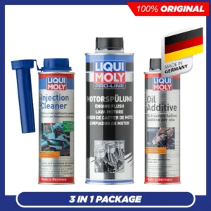 LIQUI MOLY PRO LINE ENGINE FLUSH + MOS2 OIL ADDITIVE + INJECTION CLEANER (3 IN 1)